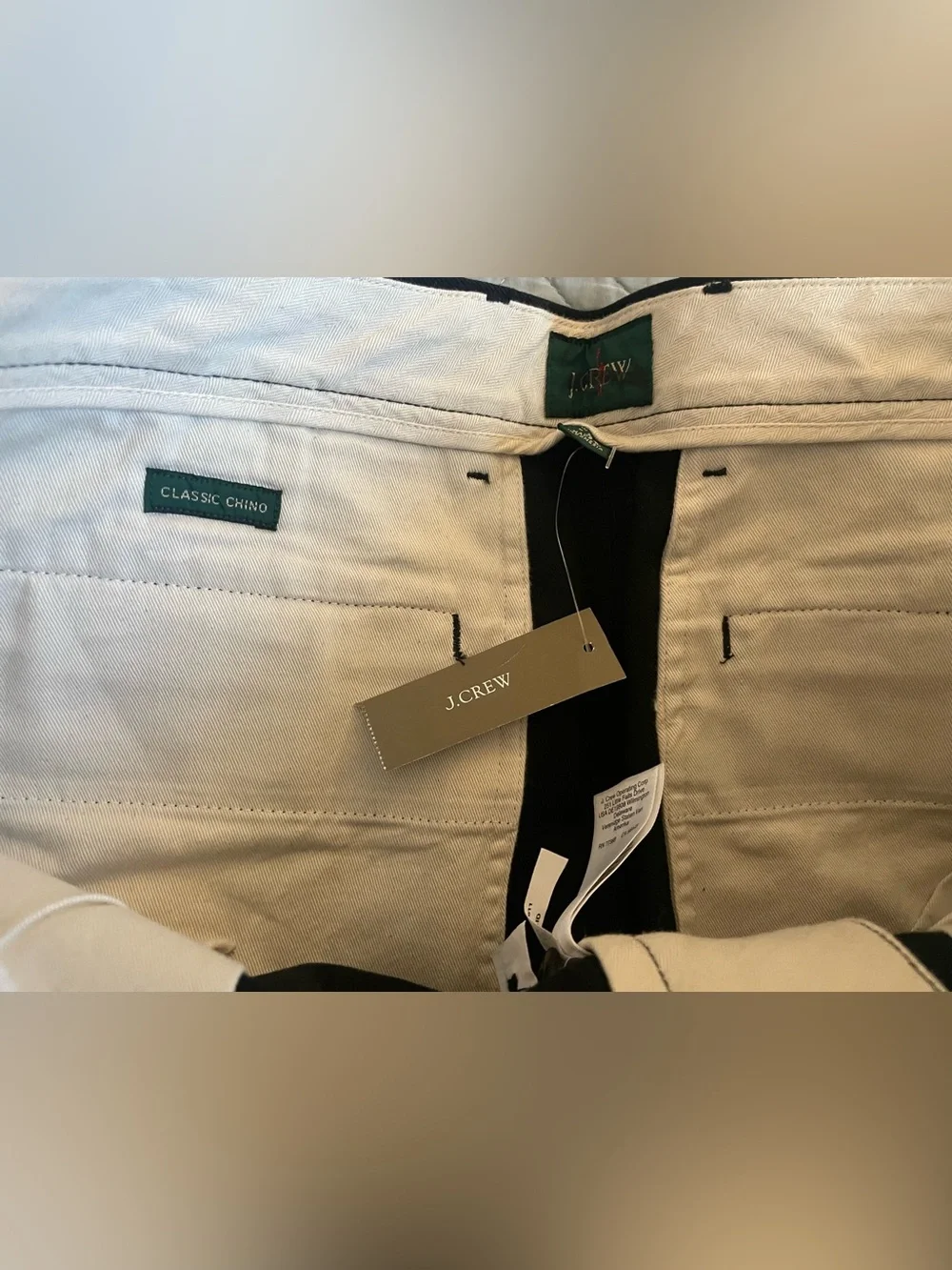 J. CREW Classic chino pant in Black Size 34/34 NWT $98 BE611